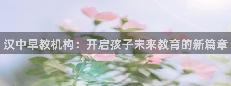 恒行主管6ll5l指定:汉中早教机构:开启孩子未来教育的新篇章