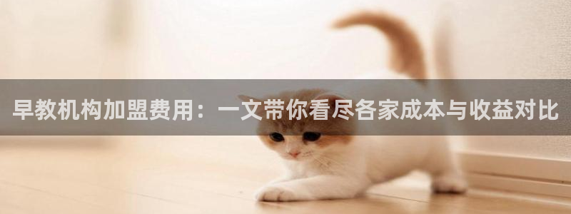 恒行主管6ll5l指定：早教机构加盟费用：一文带你看尽各家成本与收益对比