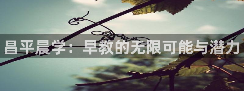 恒行娱乐婆蹬74ooo5盗：昌平晨学：早教的无限可能与潜力