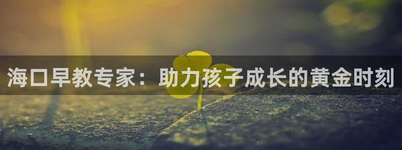恒行娱乐蒋74OOO5：海口早教专家：助力孩子成长的黄金时刻