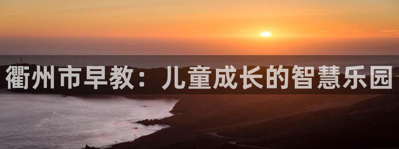 恒行娱乐卫74OOO5：衢州市早教：儿童成长的智慧乐园