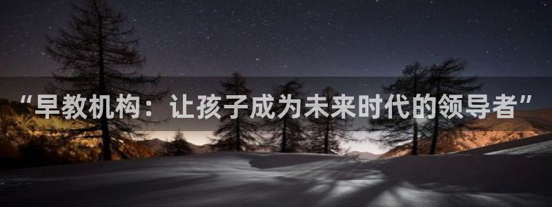 恒行娱乐冯74OOO5：“早教机构：让孩子成为未来时代的领导者”