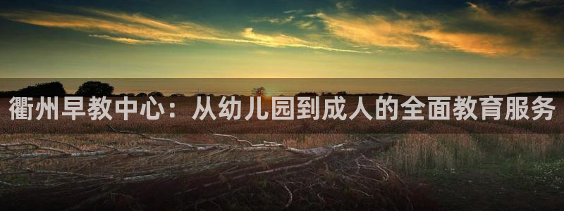 恒行开户娱乐6ll5l特惠：衢州早教中心：从幼儿园到成人的全面教育服务
