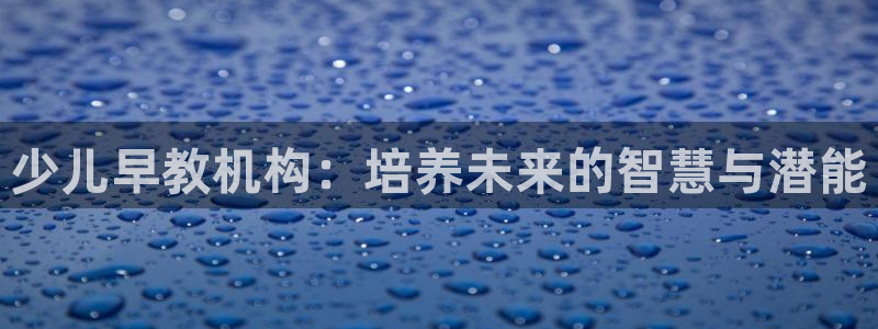 恒行开户娱乐赞议6ll5l：少儿早教机构：培养未来的智慧与潜能