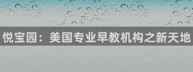 恒行2周74OOO5：悦宝园：美国专业早教机构之新天地